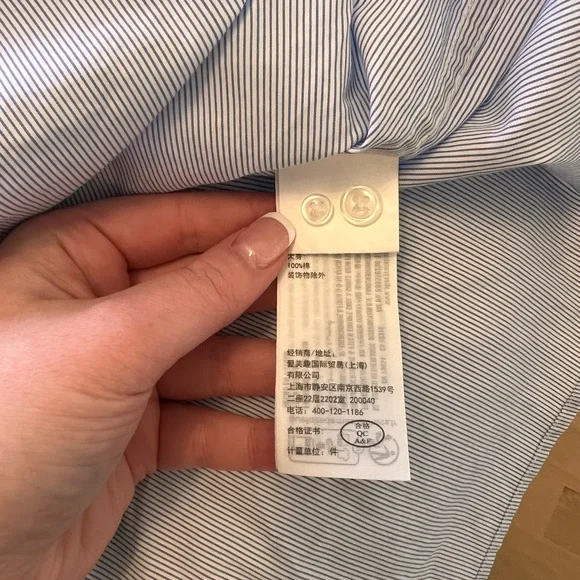 Abercrombie & Fitch Blue Striped Button Down - Picture 9 of 11